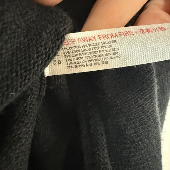 Free People Beach Oversized Sweater Coverup Black M - Picture 7 of 7